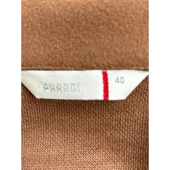 Phardi European Coat Camel Brown Belted Size EU 40 US sz M/L Classy Old Money - Picture 6 of 10